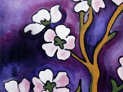 Blossoms with Purple Sky