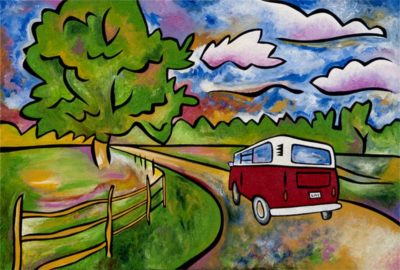 Day Tripper road trip painting