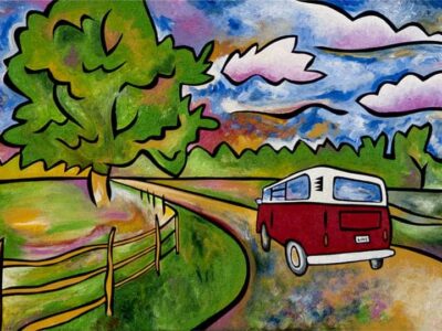 Day Tripper road trip painting
