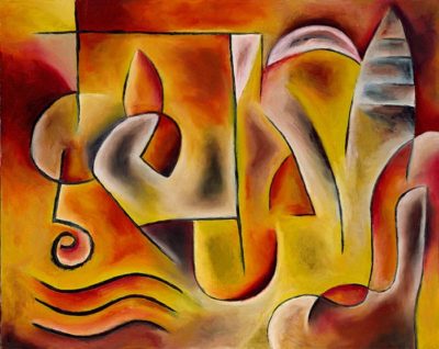 Painting by Joel Traylor, JET III, J Traylor