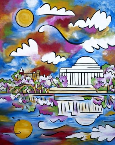 Tidal Basin Bloom painting