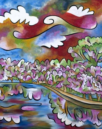 Tidal Basin Bloom painting