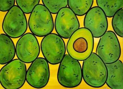 Avocados painting