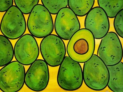 Avocados painting