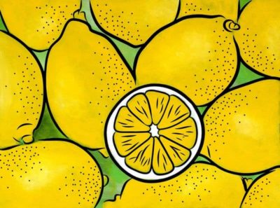 Lemons painting