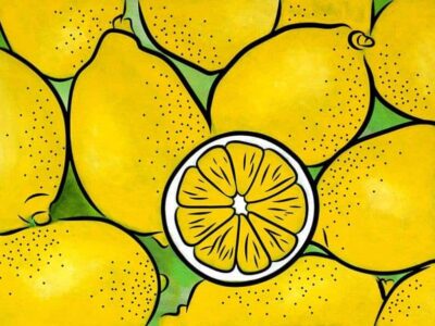 Lemons painting