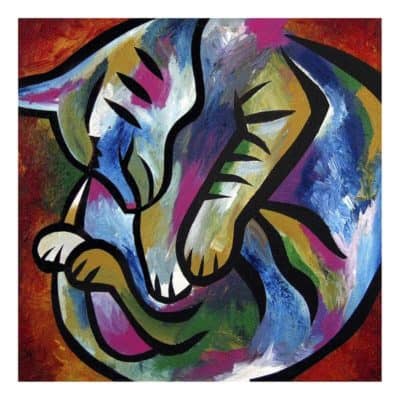 Cat pose painting