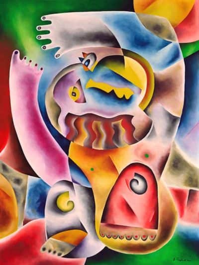 Stretch and Release yoga painting