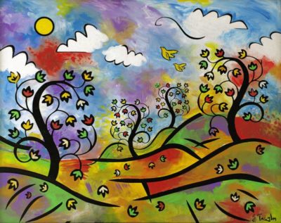 Painting by Joel Traylor, JET III, J Traylor