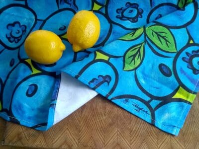 Tea towel blueberries