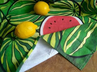 watermelons tea towel