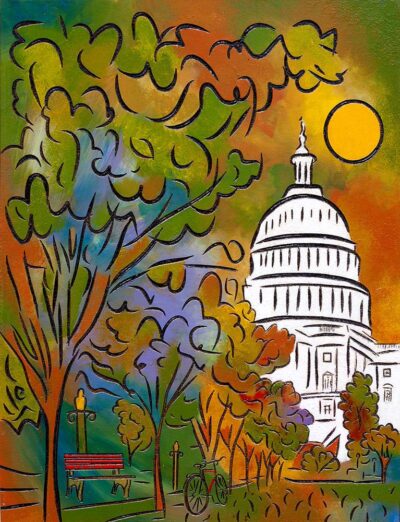 "Capitol Summer" painting by Joel Traylor